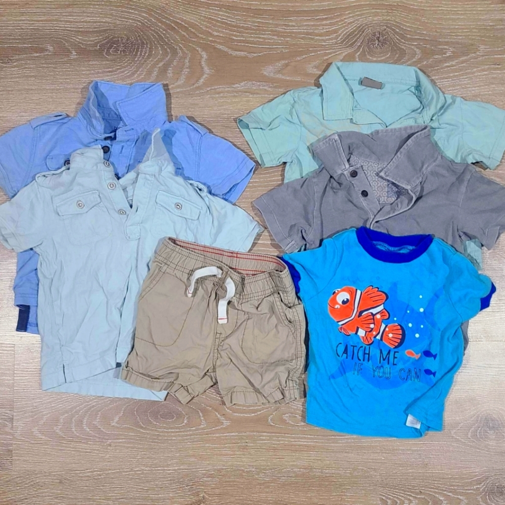 18m to 24m boys toddler shirts summer shorts organic cotton disney